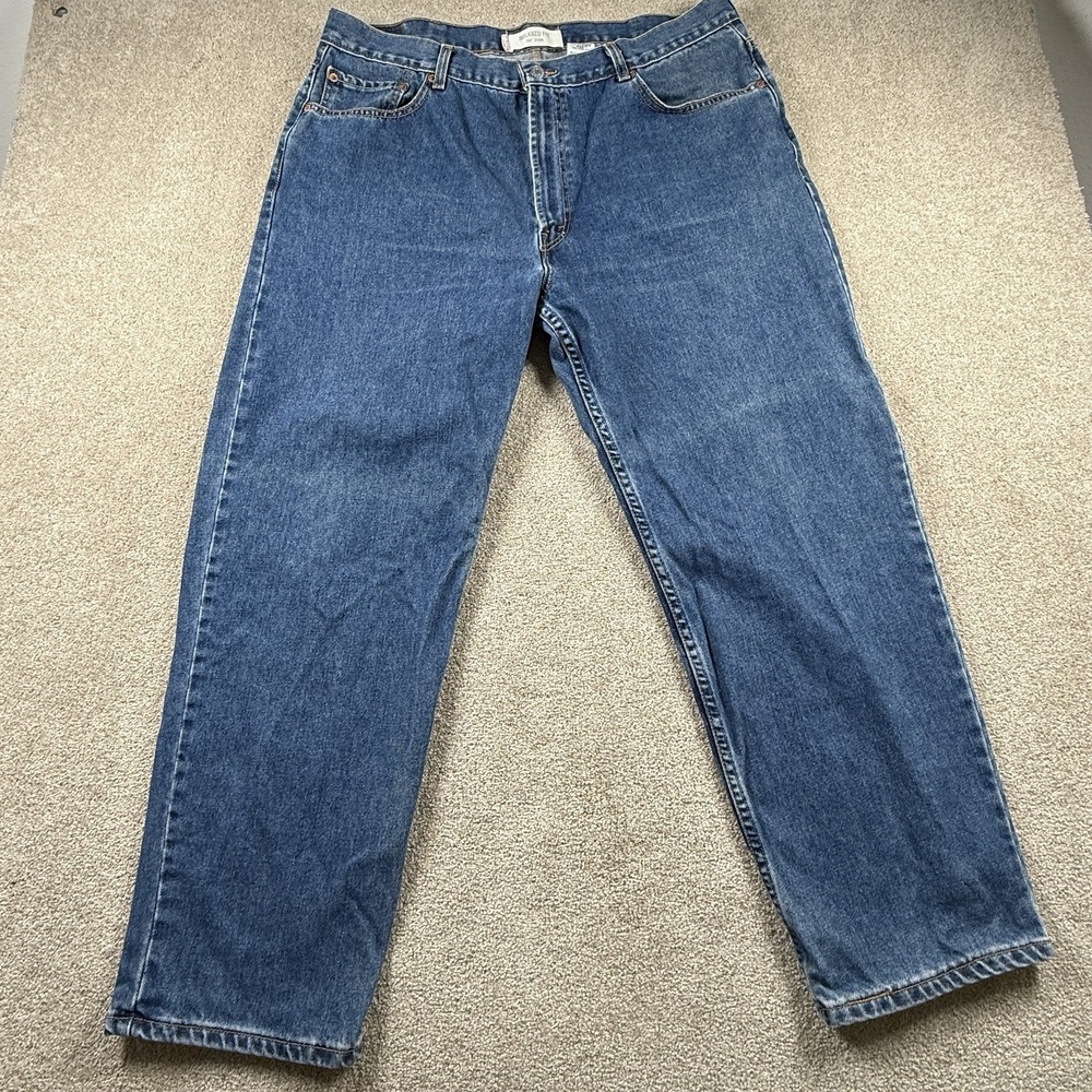 Levi's 550 Men's 38x29 (tag 42x30) Relaxed Fit Mediumβ Wash Blue Jeans